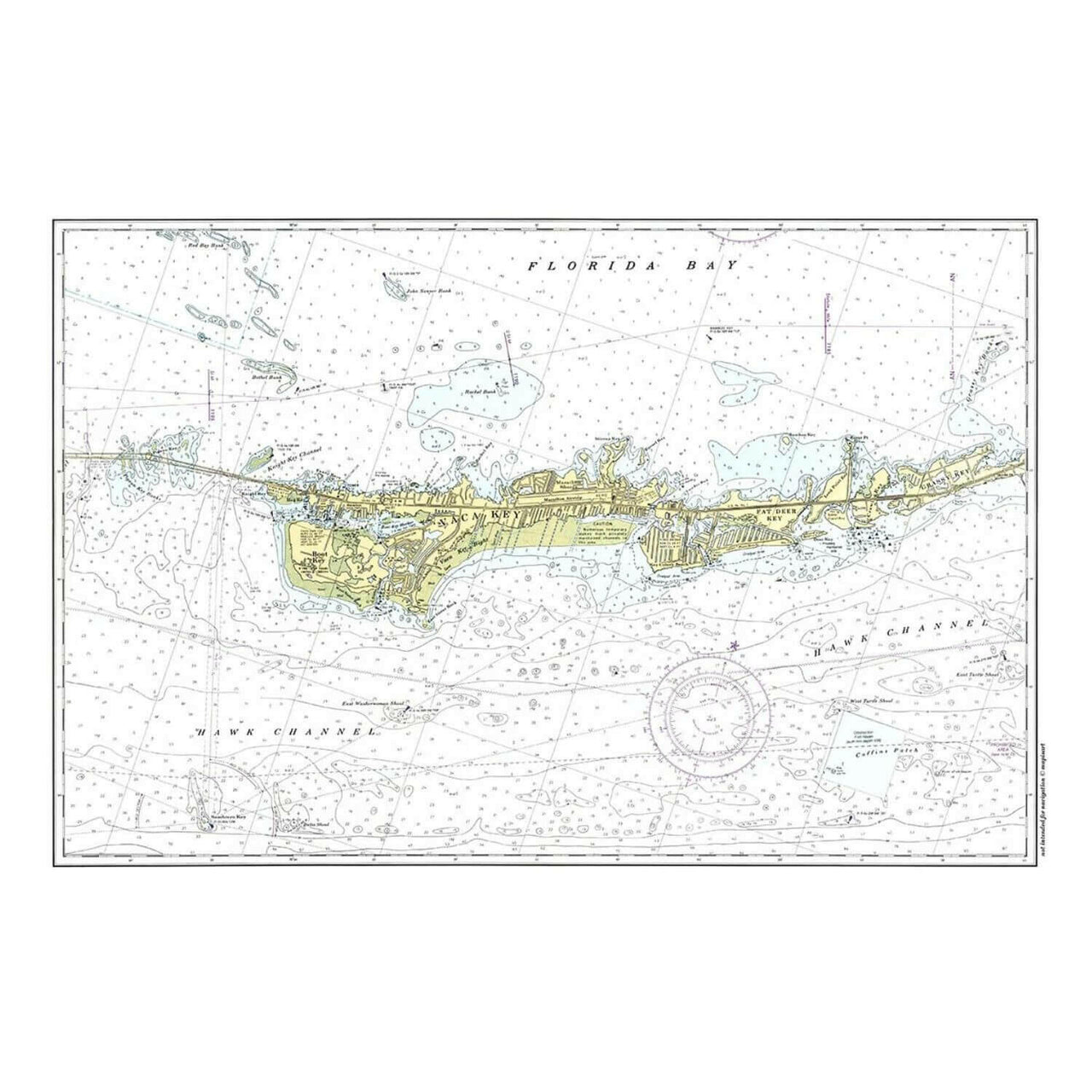 Nautical Chart Placemats, Locations in Florida