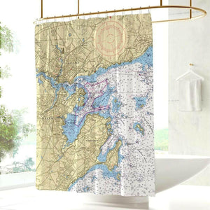 Nautical Chart Curtains, Locations in Massachusetts