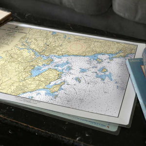 Nautical Chart Placemats, Locations in Massachusetts