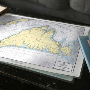 Nautical Chart Placemats, Locations in Massachusetts