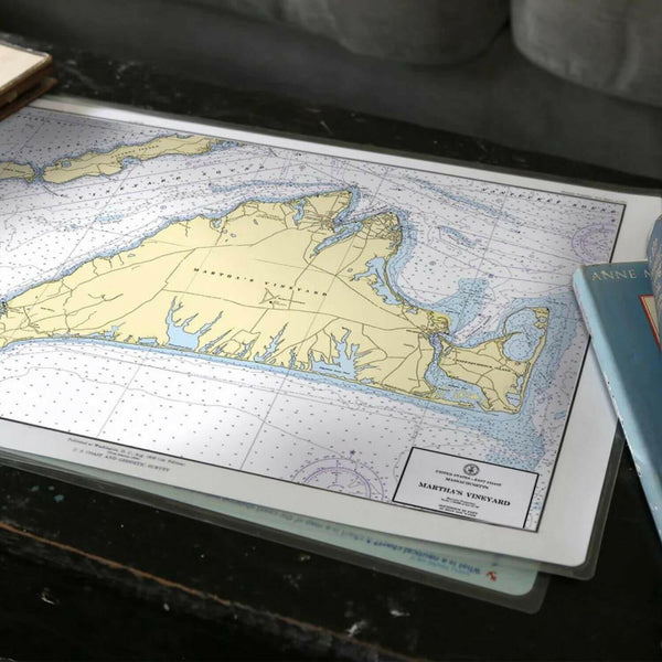 Nautical Chart Placemats, Locations in Massachusetts