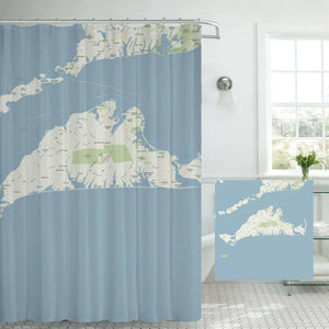 Nautical Chart Curtains, Locations in Massachusetts
