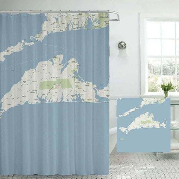 Nautical Chart Curtains, Locations in Massachusetts