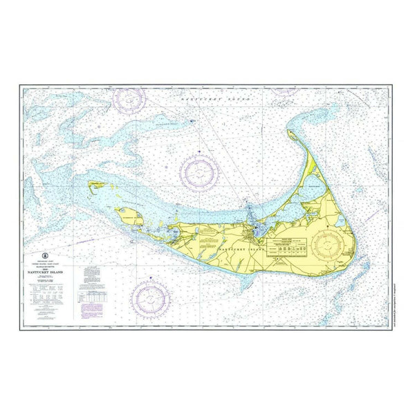 Nautical Chart Placemats, Locations in Massachusetts