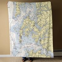 Thumbnail for Nautical Chart Blanket, Locations in Maryland