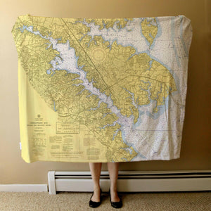 Nautical Chart Blanket, Locations in Maryland