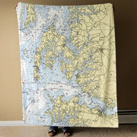 Thumbnail for Nautical Chart Blanket, Locations in Maryland