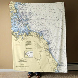 Nautical Chart Blanket, Locations in Massachusetts