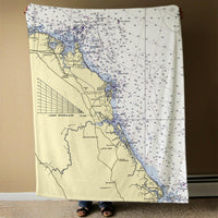 Thumbnail for Nautical Chart Blanket, Locations in Massachusetts