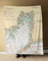 Thumbnail for Nautical Chart Blanket, Locations in Massachusetts