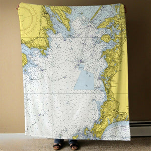 Nautical Chart Blanket, Locations in Massachusetts
