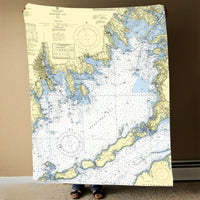 Thumbnail for Nautical Chart Blanket, Locations in Massachusetts