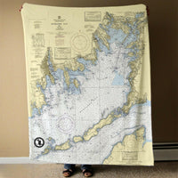 Thumbnail for Nautical Chart Blanket, Locations in Massachusetts