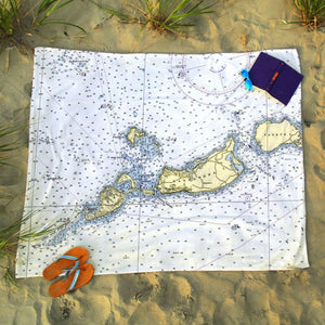 Nautical Chart Blanket, Locations in Massachusetts