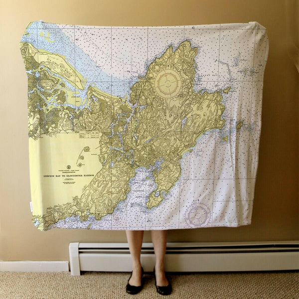 Nautical Chart Blanket, Locations in Massachusetts