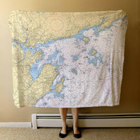 Thumbnail for Nautical Chart Blanket, Locations in Massachusetts