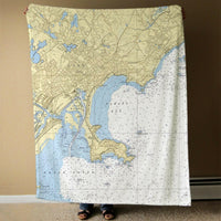 Thumbnail for Nautical Chart Blanket, Locations in Massachusetts