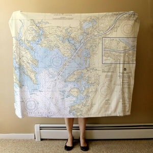 Nautical Chart Blanket, Locations in Massachusetts