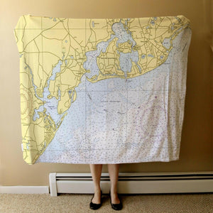 Nautical Chart Blanket, Locations in Massachusetts