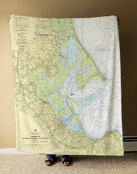 Thumbnail for Nautical Chart Blanket, Locations in Massachusetts