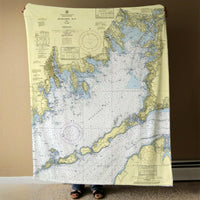 Thumbnail for Nautical Chart Blanket, Locations in Massachusetts