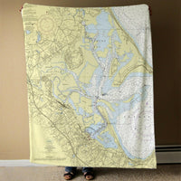 Thumbnail for Nautical Chart Blanket, Locations in Massachusetts