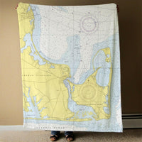 Thumbnail for Nautical Chart Blanket, Locations in Massachusetts