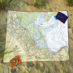 Nautical Chart Blanket, Locations in Massachusetts