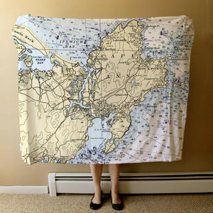 Nautical Chart Blanket, Locations in Massachusetts