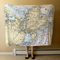 Thumbnail for Nautical Chart Blanket, Locations in Massachusetts