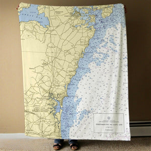 Nautical Chart Blanket, Locations in Massachusetts