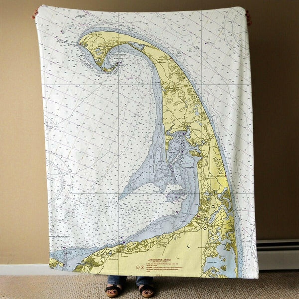 Nautical Chart Blanket, Locations in Massachusetts