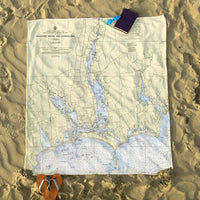 Thumbnail for Nautical Chart Blanket, Locations in Massachusetts
