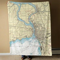 Thumbnail for Nautical Chart Blanket, Locations in New York