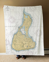 Thumbnail for Nautical Chart Blanket, Locations in Rhode Island