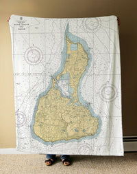 Thumbnail for Nautical Chart Blanket, Locations in Rhode Island