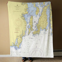 Thumbnail for Nautical Chart Blanket, Locations in Rhode Island