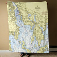 Thumbnail for Nautical Chart Blanket, Locations in Rhode Island