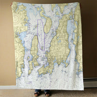 Thumbnail for Nautical Chart Blanket, Locations in Rhode Island