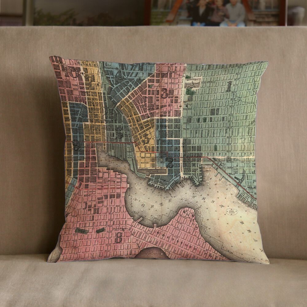 Nautical Chart Pillow, Locations in Maryland