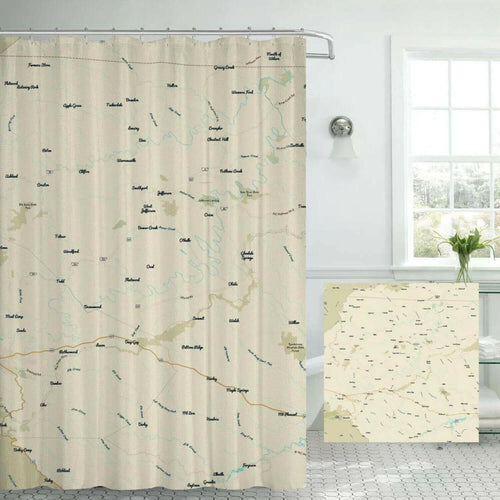 Nautical Chart Shower Curtains, North Carolina Coastal Maps
