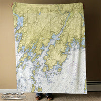 Thumbnail for Nautical Chart Blankets, Maine Coastal Maps