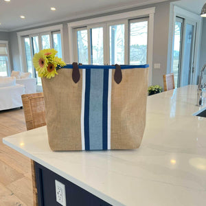 Old Port Striped Tote, Market Tote Bag