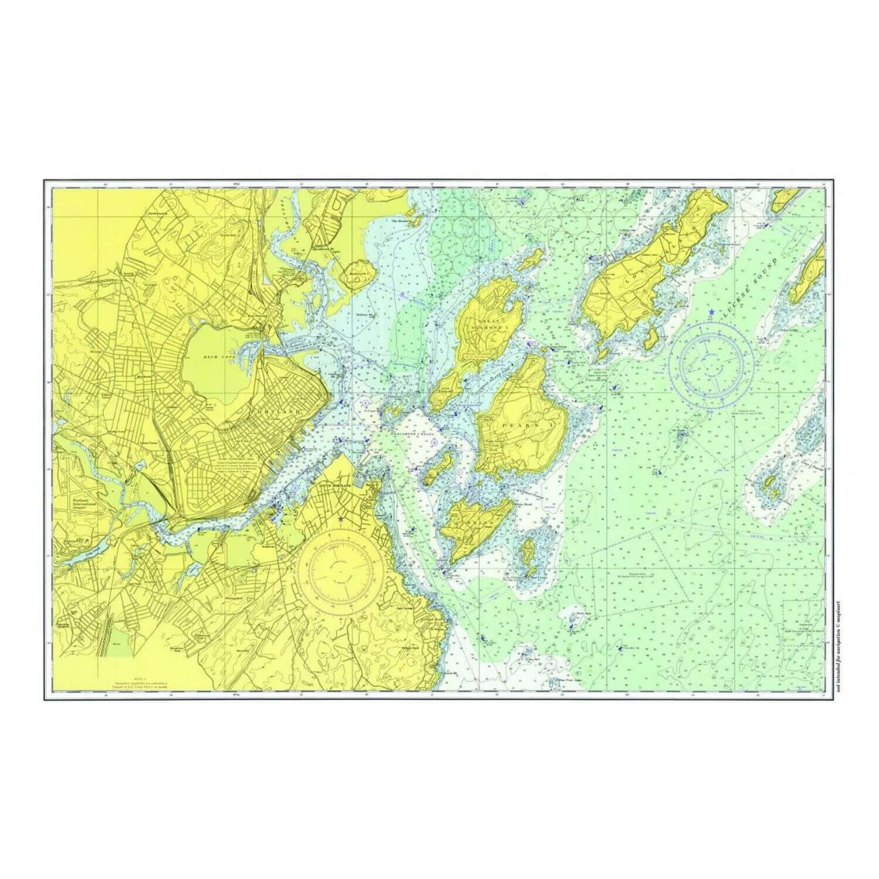 Nautical Chart Placemats, Locations in Maine