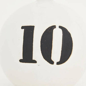 Round Ceramic Buoy Decor, White