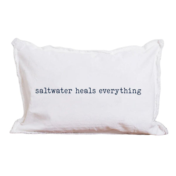 Saltwater Heals Everything Lumbar Pillow, 12 x 18