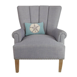 Coastal Throws & Pillows, Sand Dollar Accent Pillow, Hook Throw Pillow, 12" x 8"