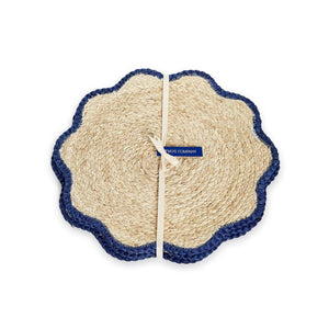 Seagrass Scalloped Edge Placemats, Set of 4