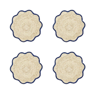 Seagrass Scalloped Edge Placemats, Set of 4