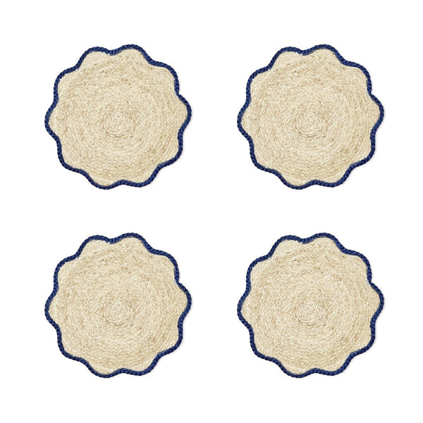 Seagrass Scalloped Edge Placemats, Set of 4